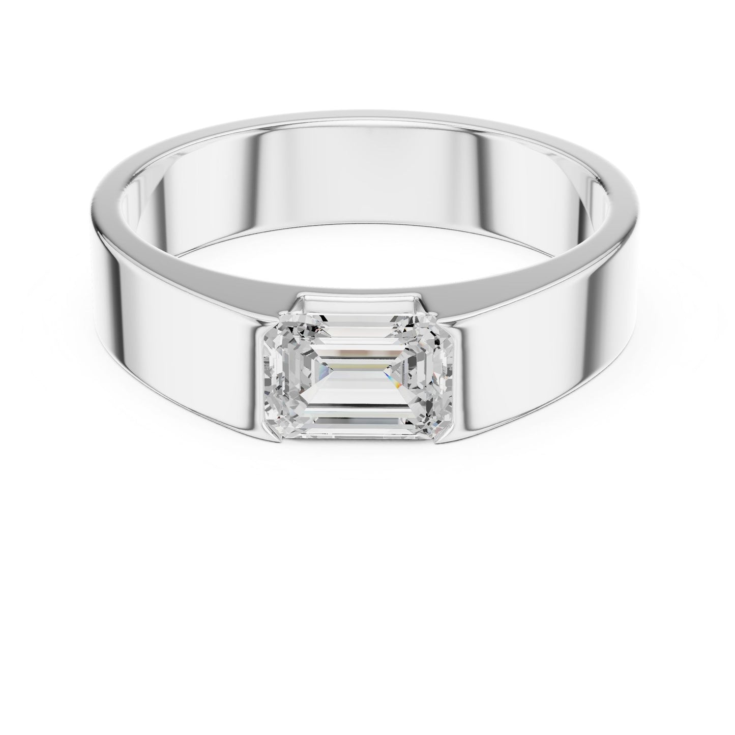 Men's Emerald Lab Grown Diamond Ring