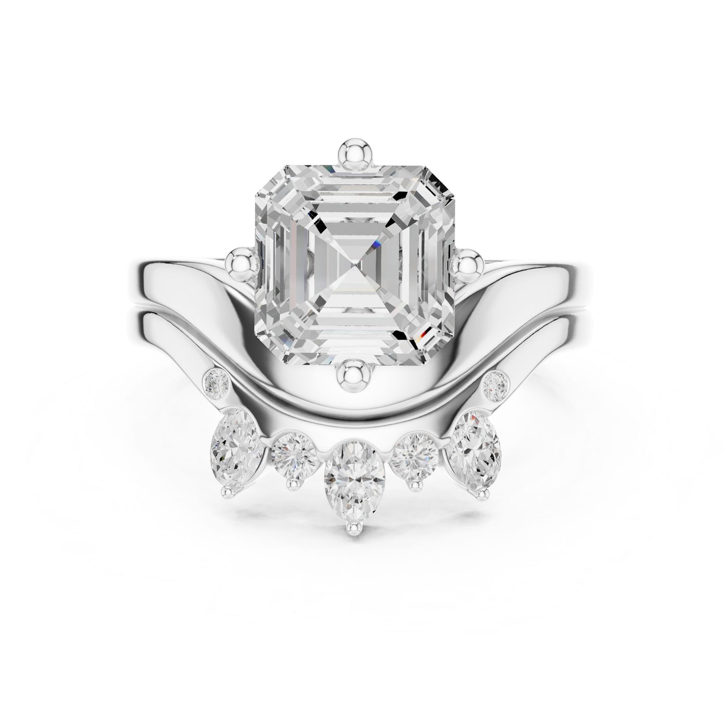 Emerald Lab Grown Diamond Solitaire Engagement Ring