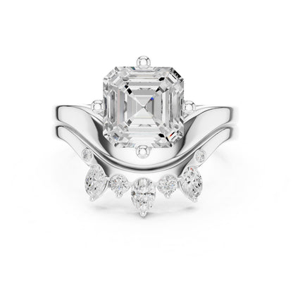 Emerald Lab Grown Diamond Solitaire Engagement Ring