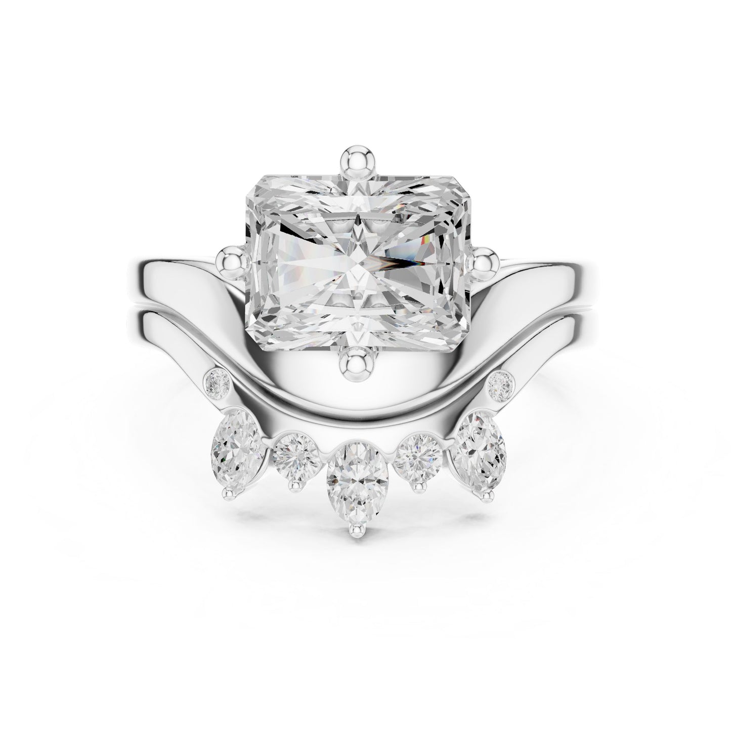 Emerald Lab Grown Diamond Solitaire Engagement Ring