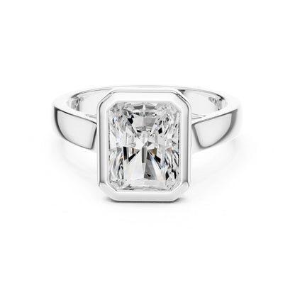 Emerald Lab Grown Diamond Solitaire Engagement Ring