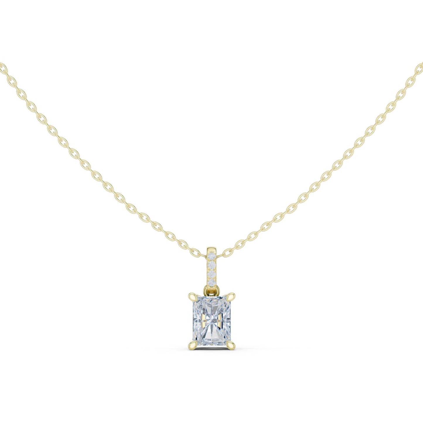 Emerald Lab Grown Diamond Pendant