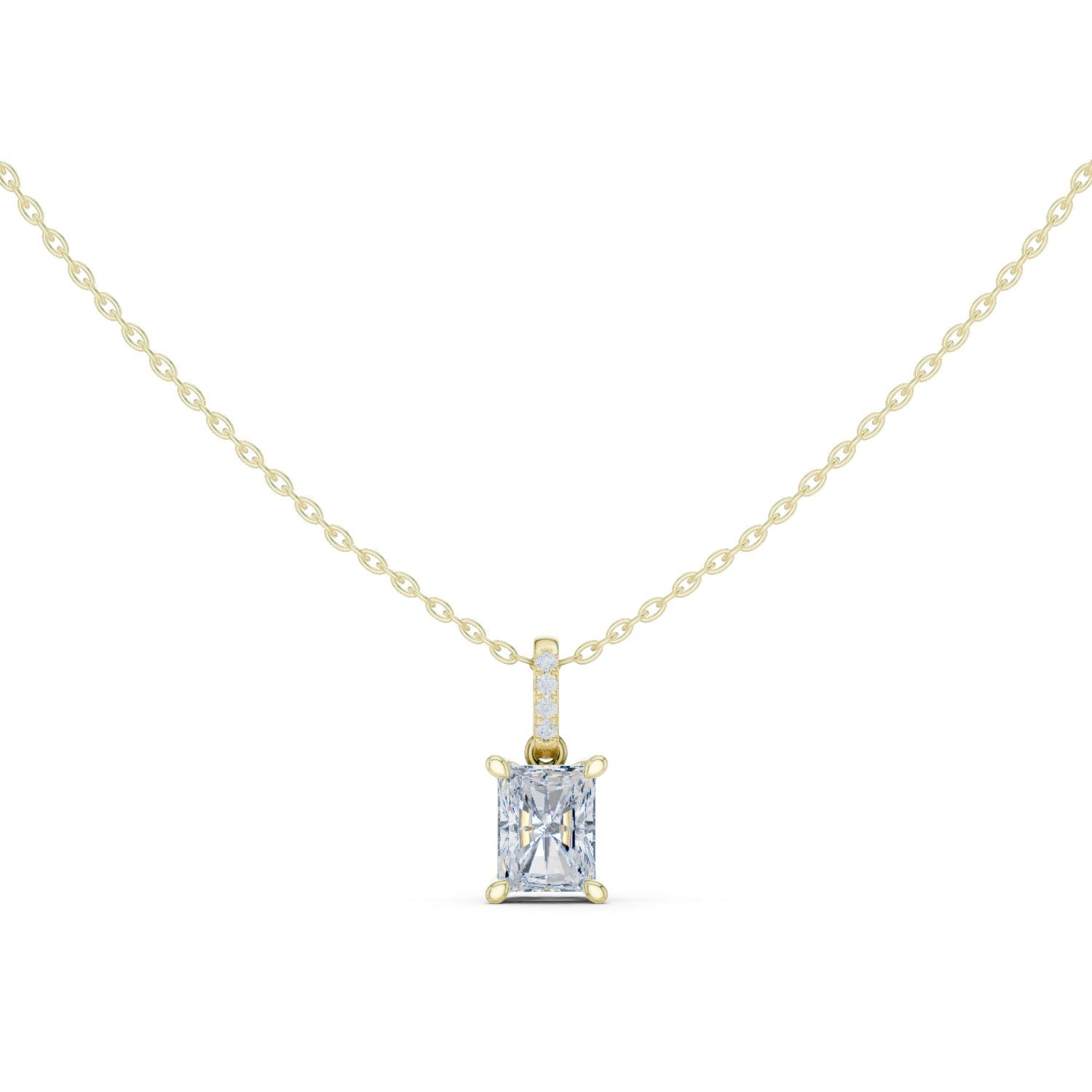 Emerald Lab Grown Diamond Pendant