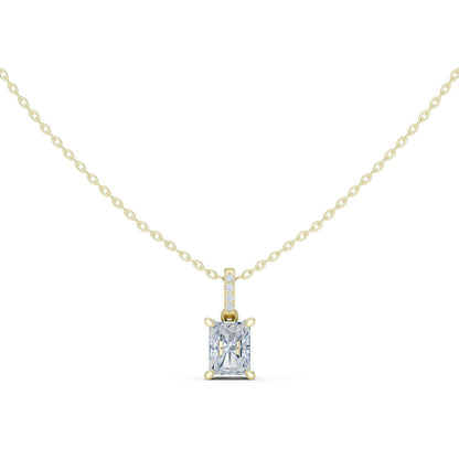 Emerald Lab Grown Diamond Pendant