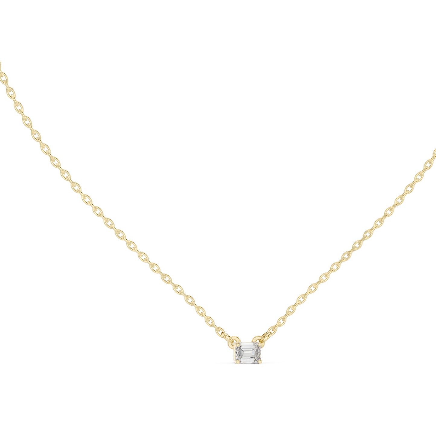 Emerald Lab Grown Diamond Pendant