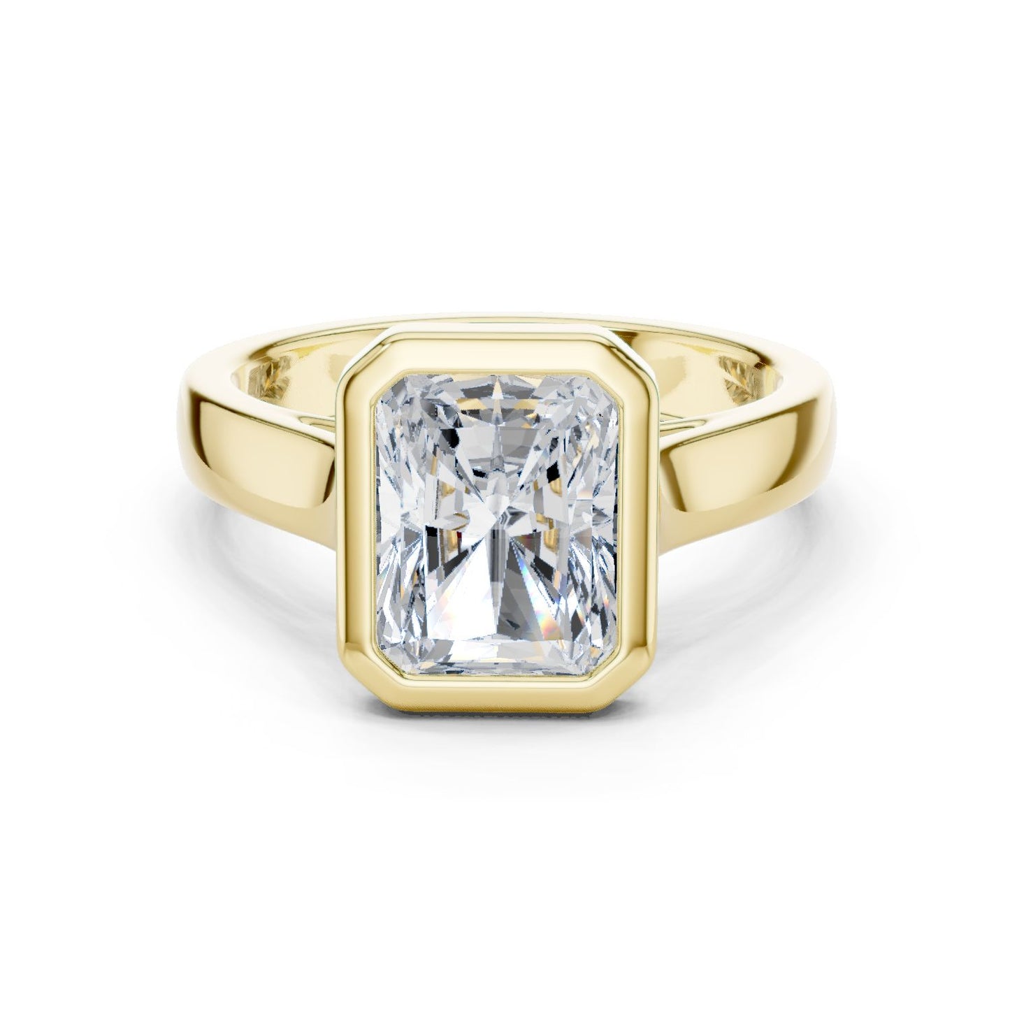 Emerald Lab Grown Diamond Solitaire Engagement Ring
