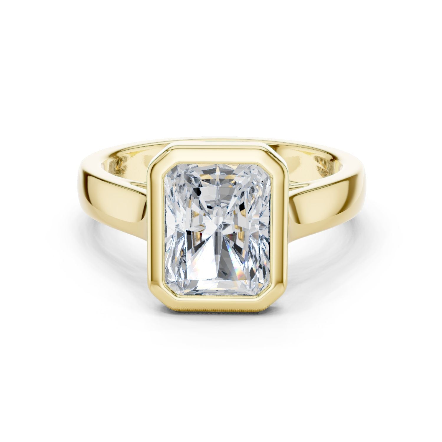 Emerald Lab Grown Diamond Solitaire Engagement Ring