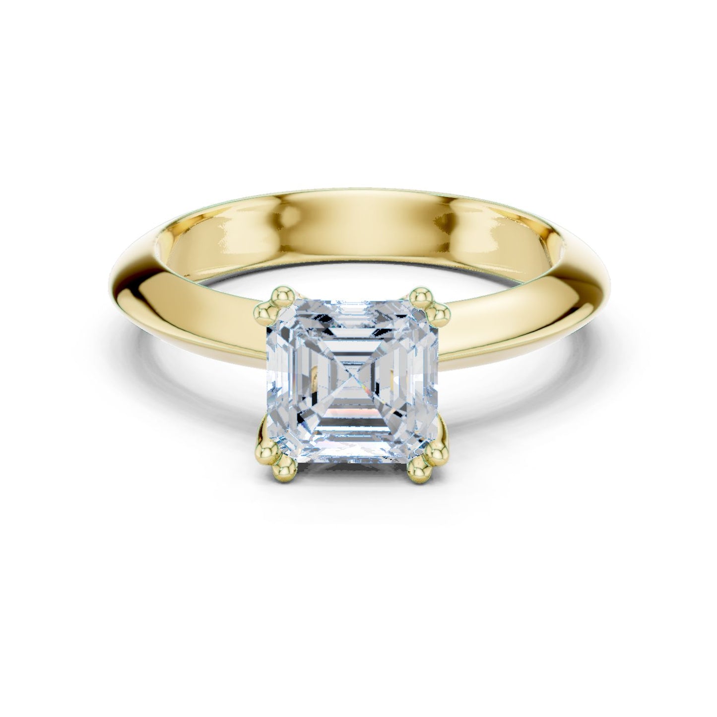 Emerald Lab Grown Diamond Solitaire Engagement Ring