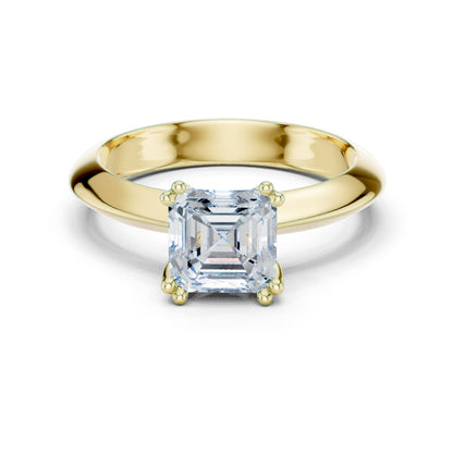 Emerald Lab Grown Diamond Solitaire Engagement Ring