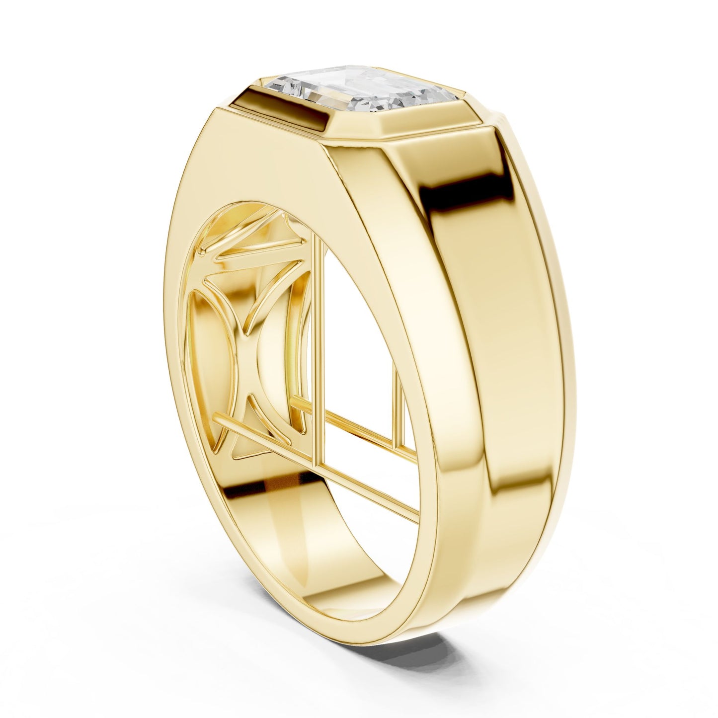 Men's Emerald Lab Grown Diamond Ring