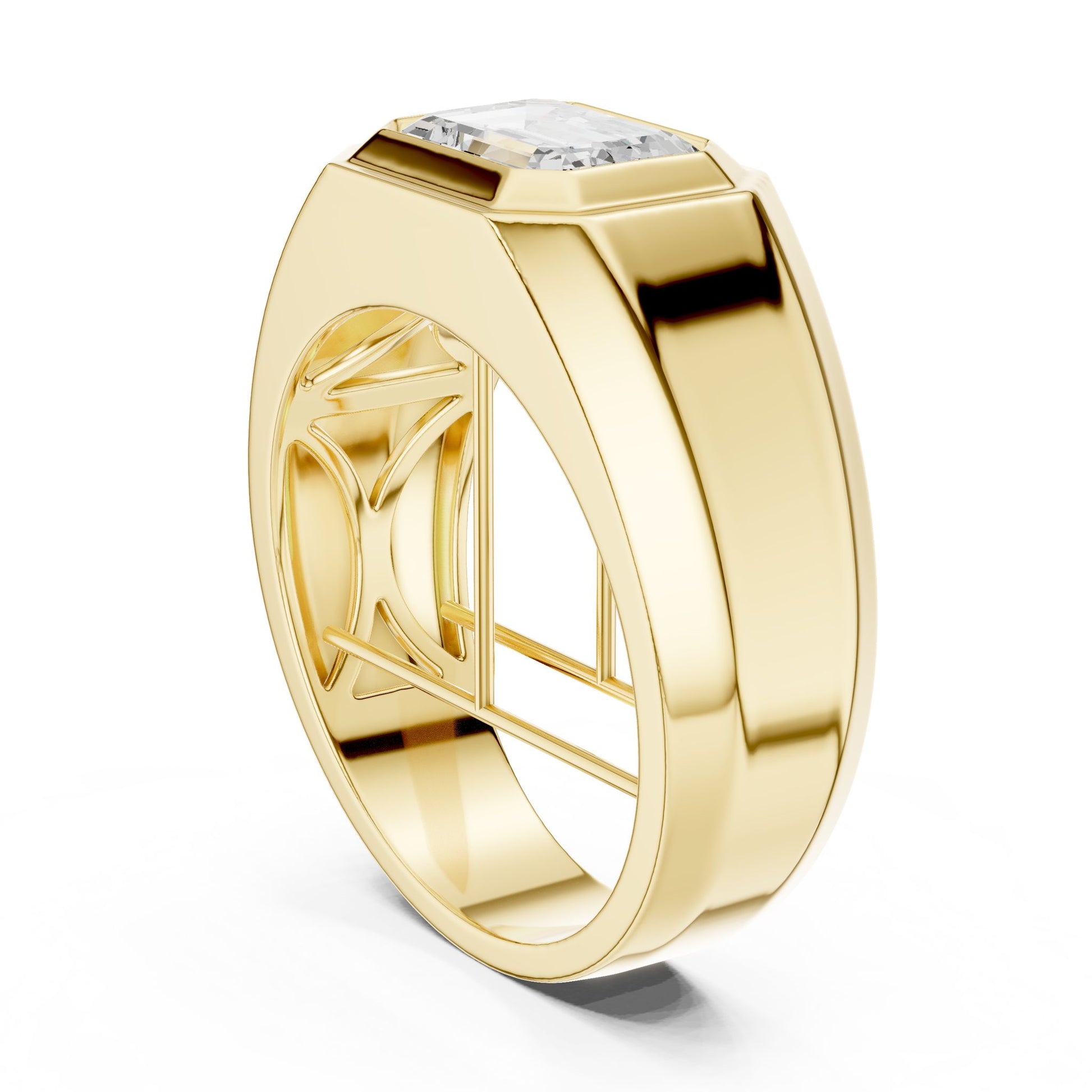 Men's Emerald Lab Grown Diamond Ring