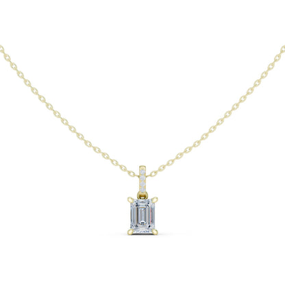 Emerald Lab Grown Diamond Pendant