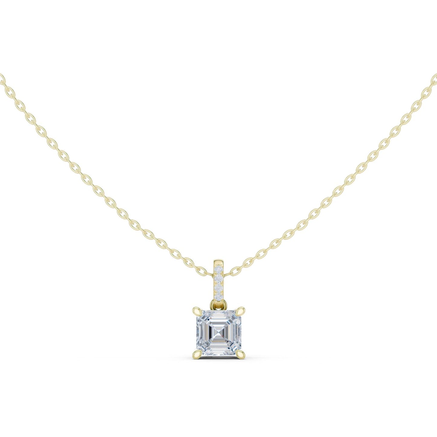 Emerald Lab Grown Diamond Pendant