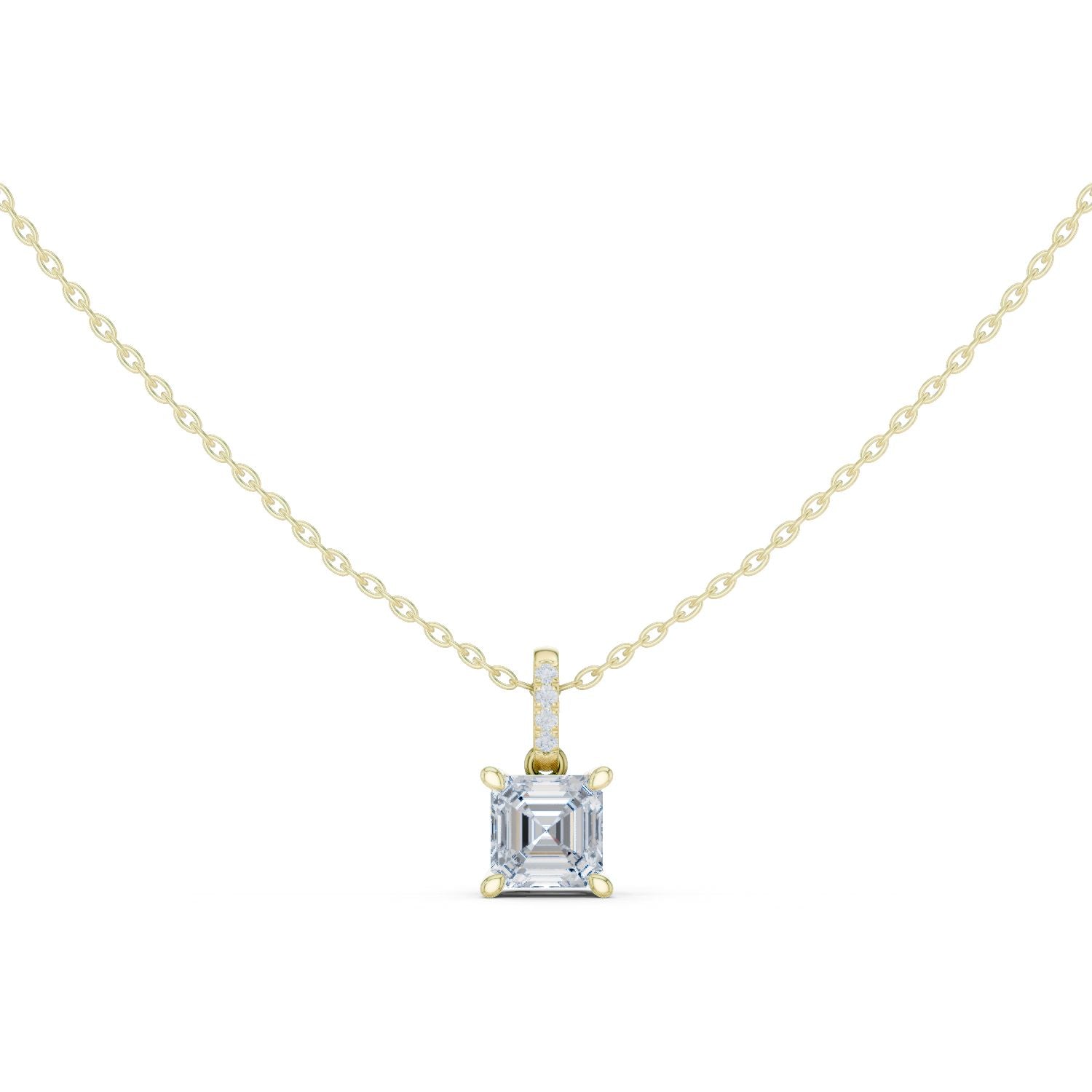Emerald Lab Grown Diamond Pendant