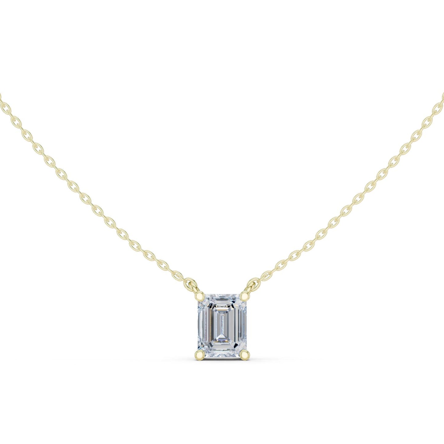Emerald Lab Grown Diamond Pendant
