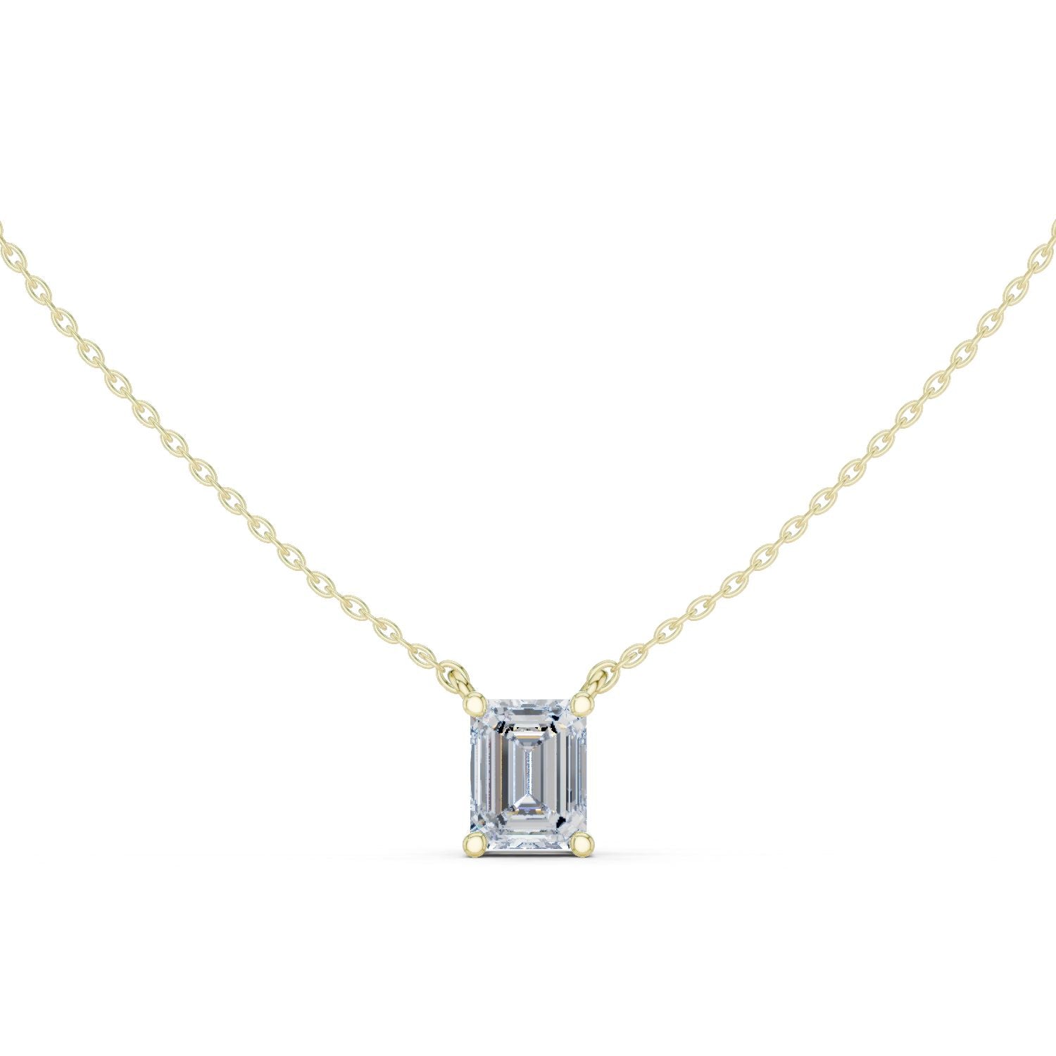 Emerald Lab Grown Diamond Pendant