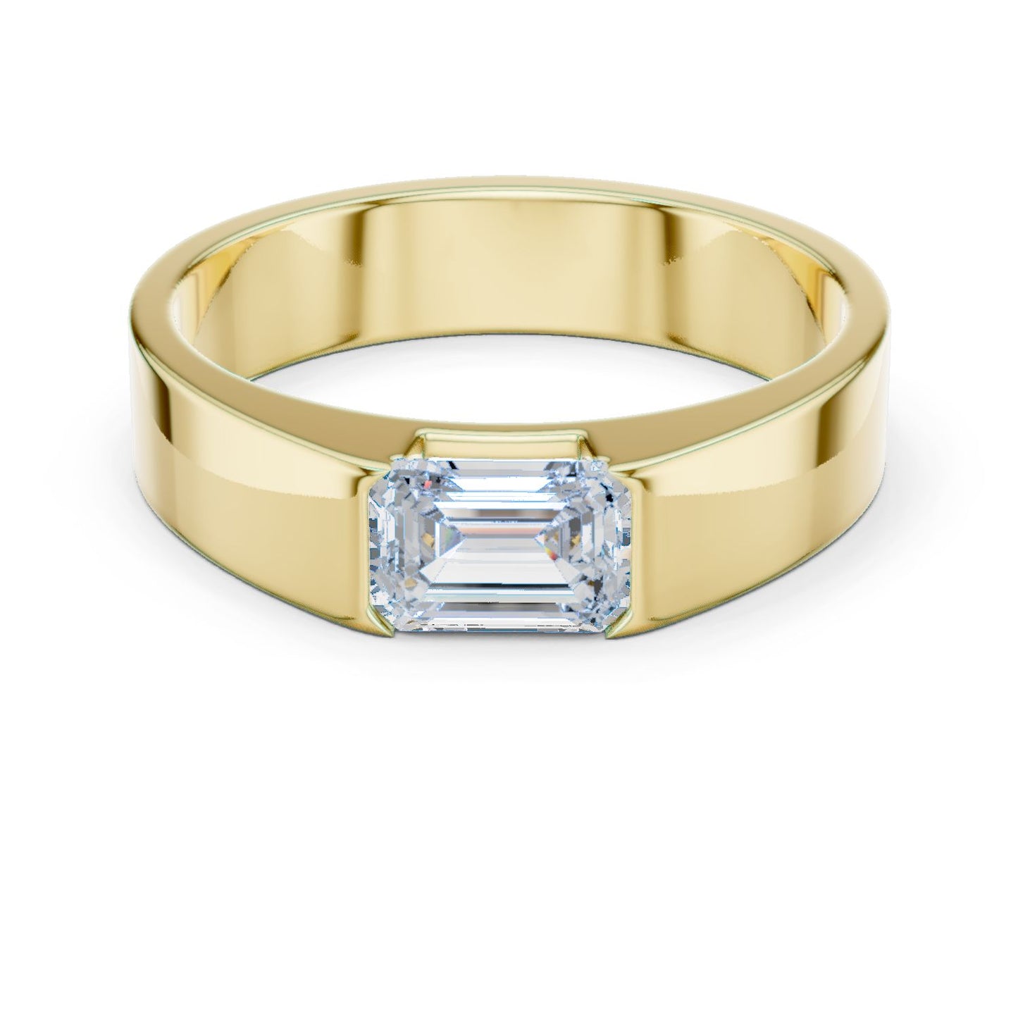 Men's Emerald Lab Grown Diamond Ring