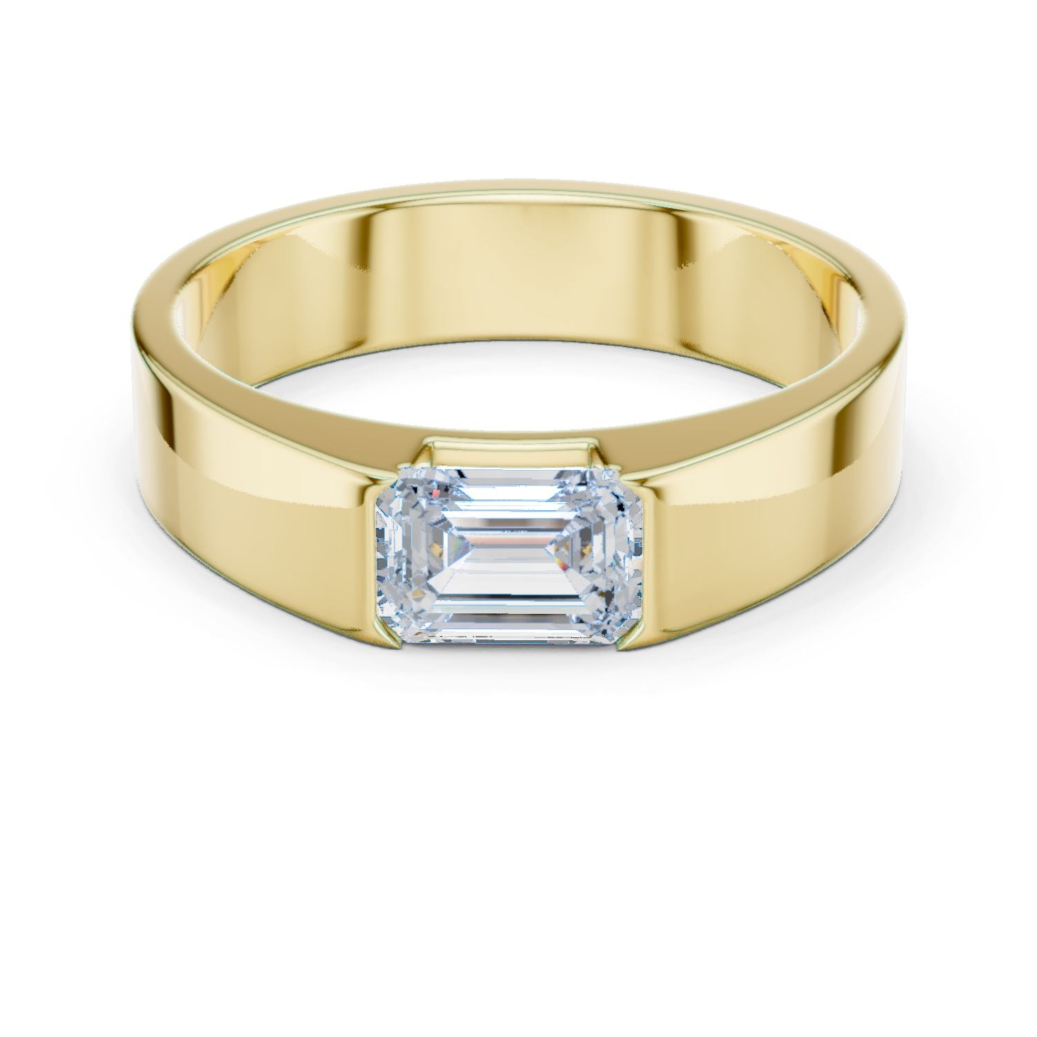 Men's Emerald Lab Grown Diamond Ring