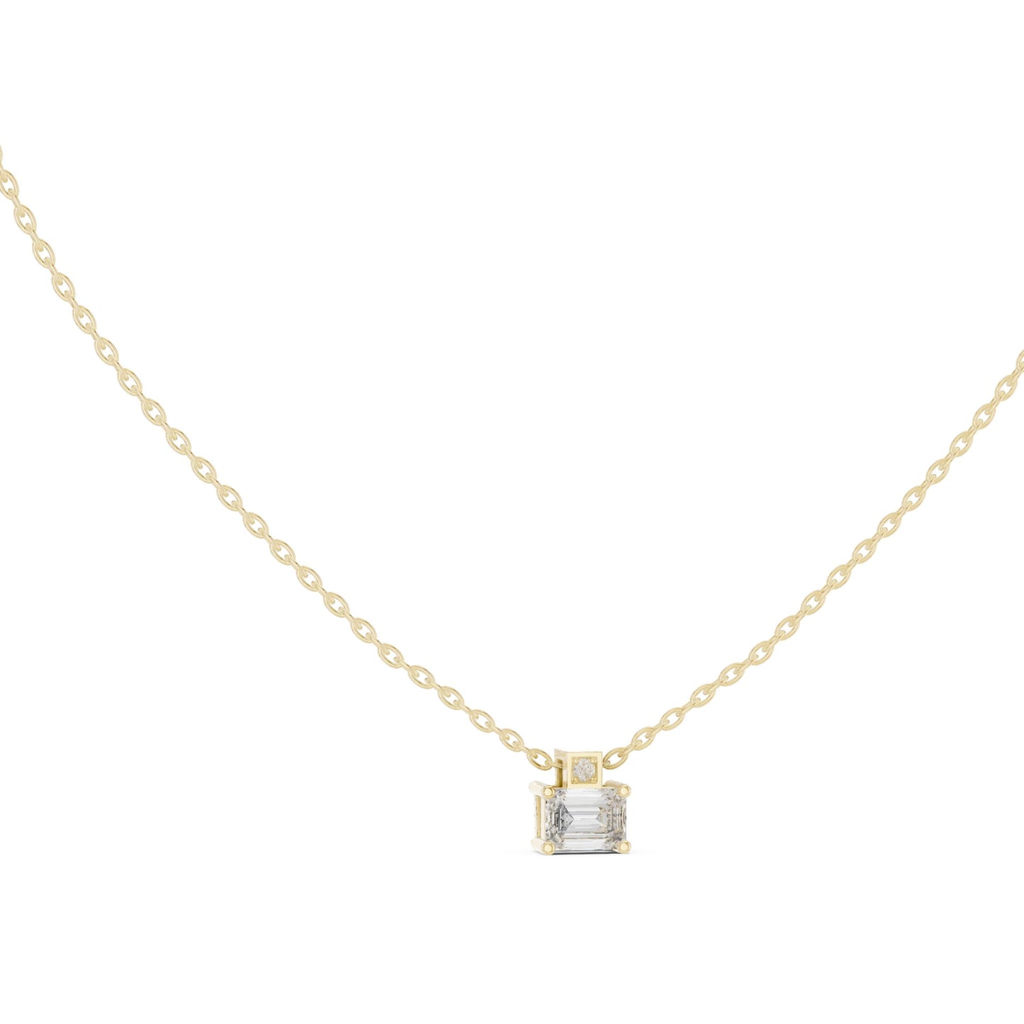 Emerald Lab Grown Diamond Pendant