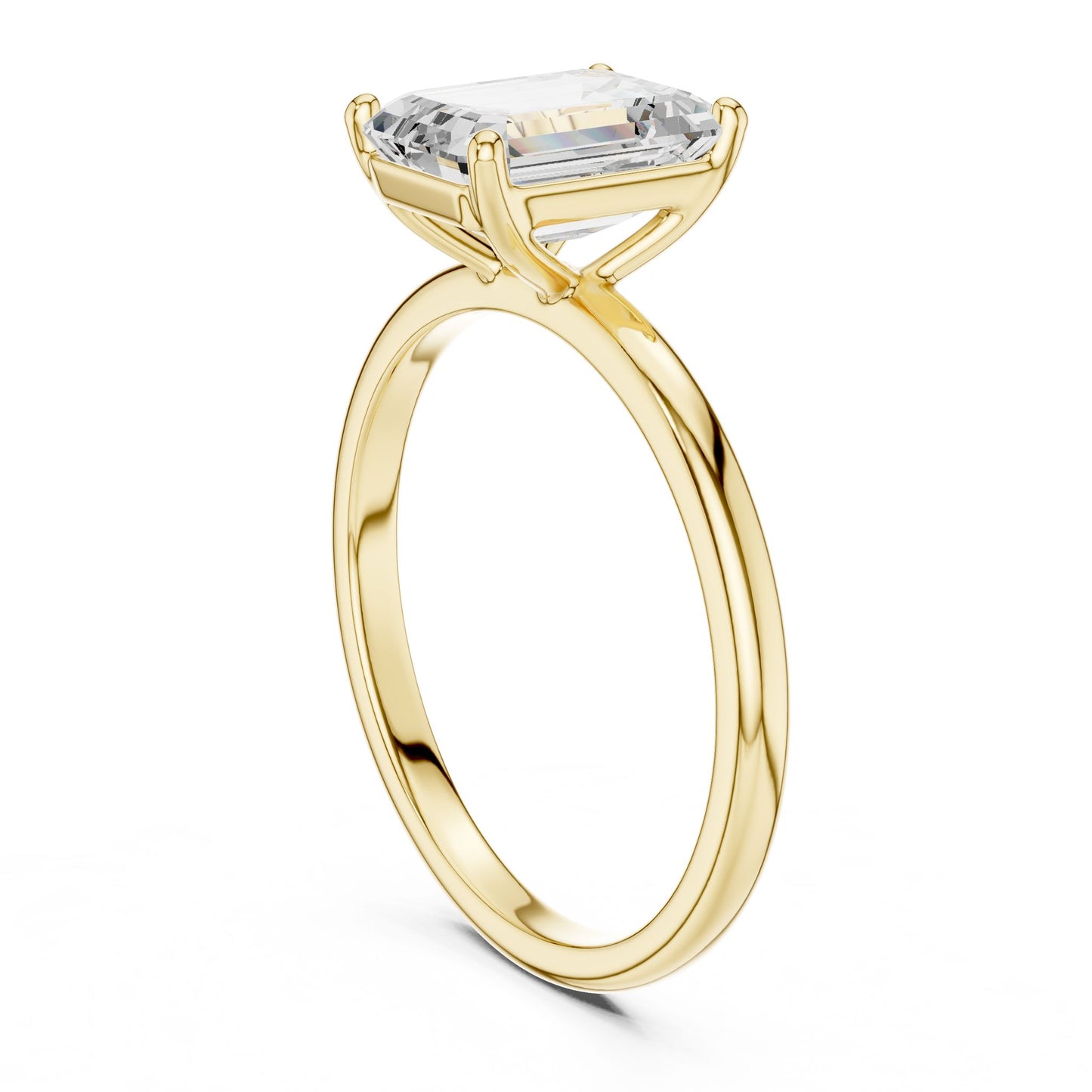 Women's Emerald Lab Grown Diamond Ring