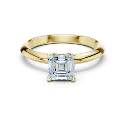 Emerald Lab Grown Diamond Solitaire Engagement Ring