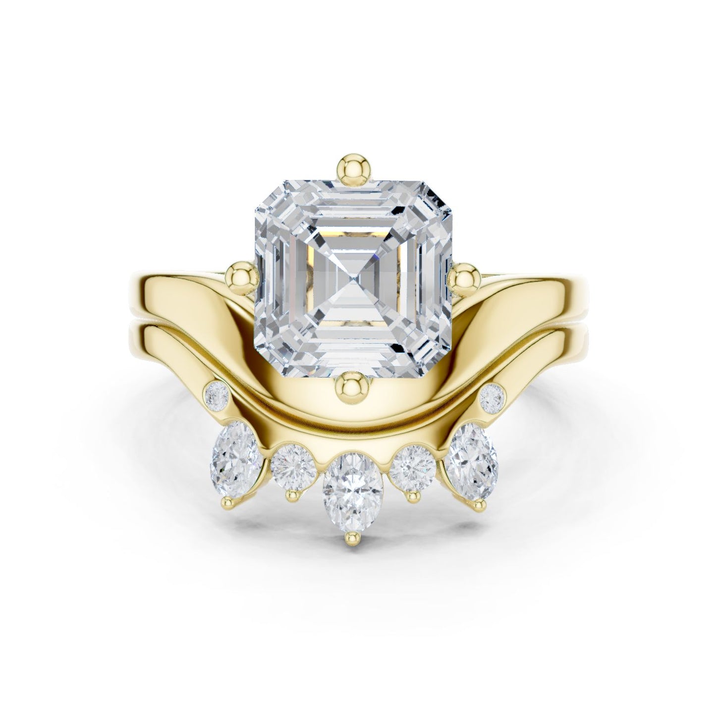 Emerald Lab Grown Diamond Solitaire Engagement Ring