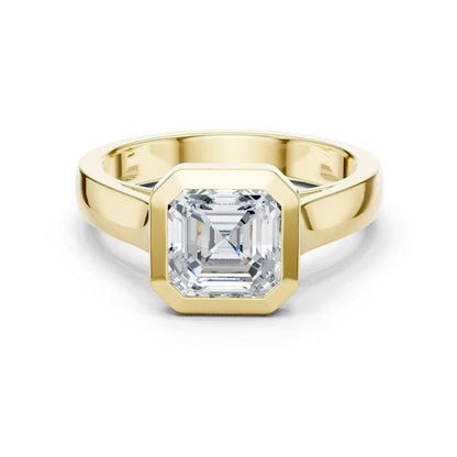 Emerald Lab Grown Diamond Solitaire Engagement Ring
