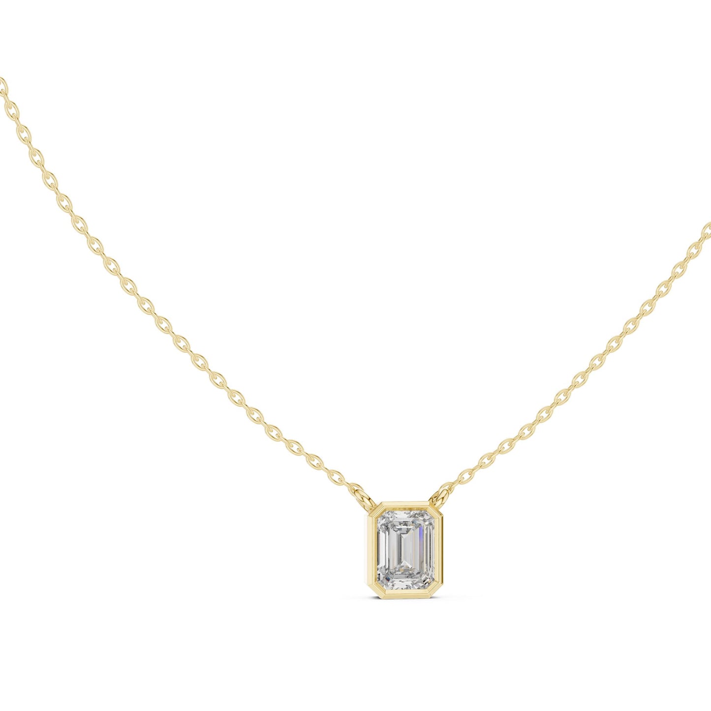 Emerald Lab Grown Diamond Pendant