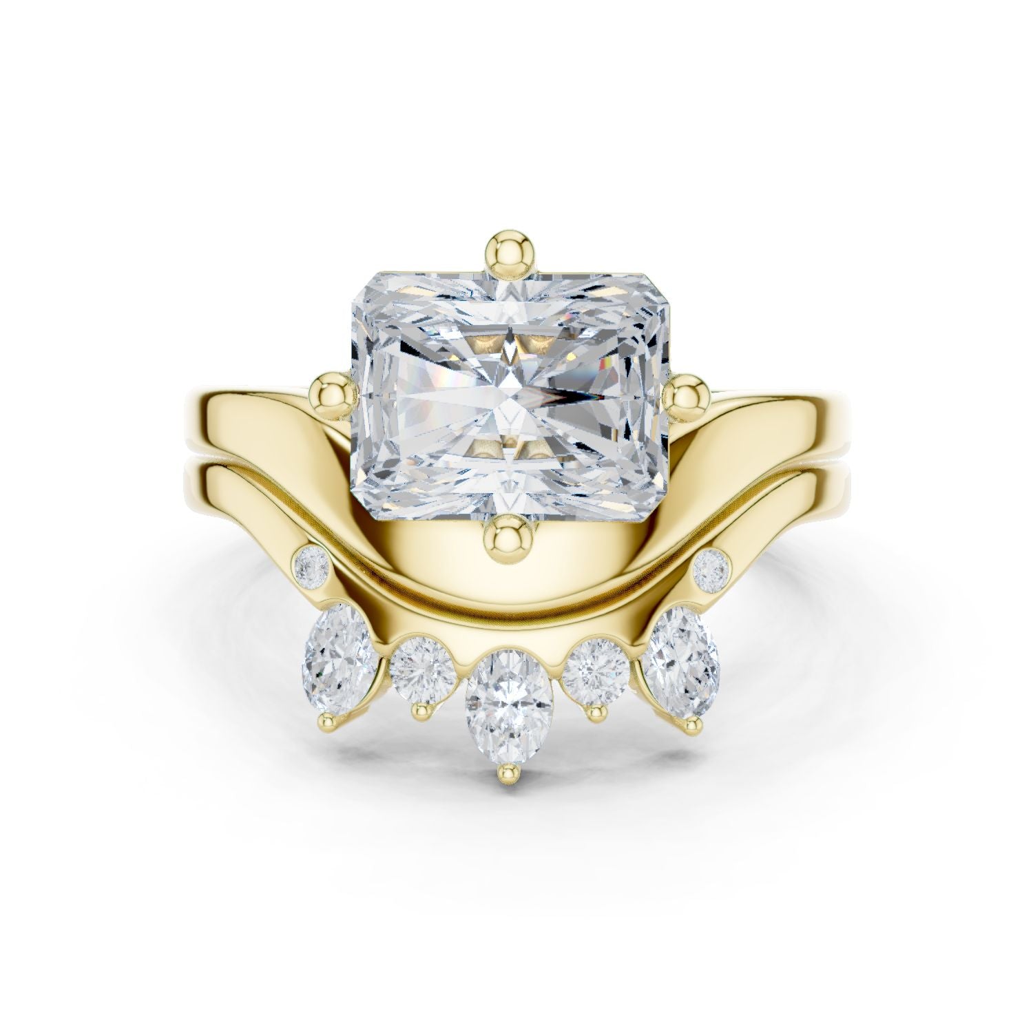 Emerald Lab Grown Diamond Solitaire Engagement Ring