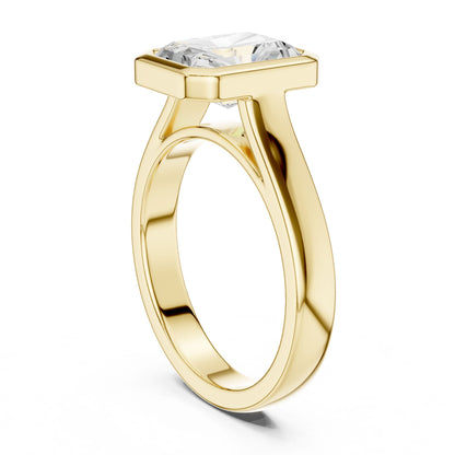 Emerald Lab Grown Diamond Solitaire Engagement Ring