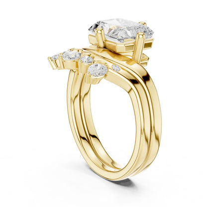 Emerald Lab Grown Diamond Solitaire Engagement Ring
