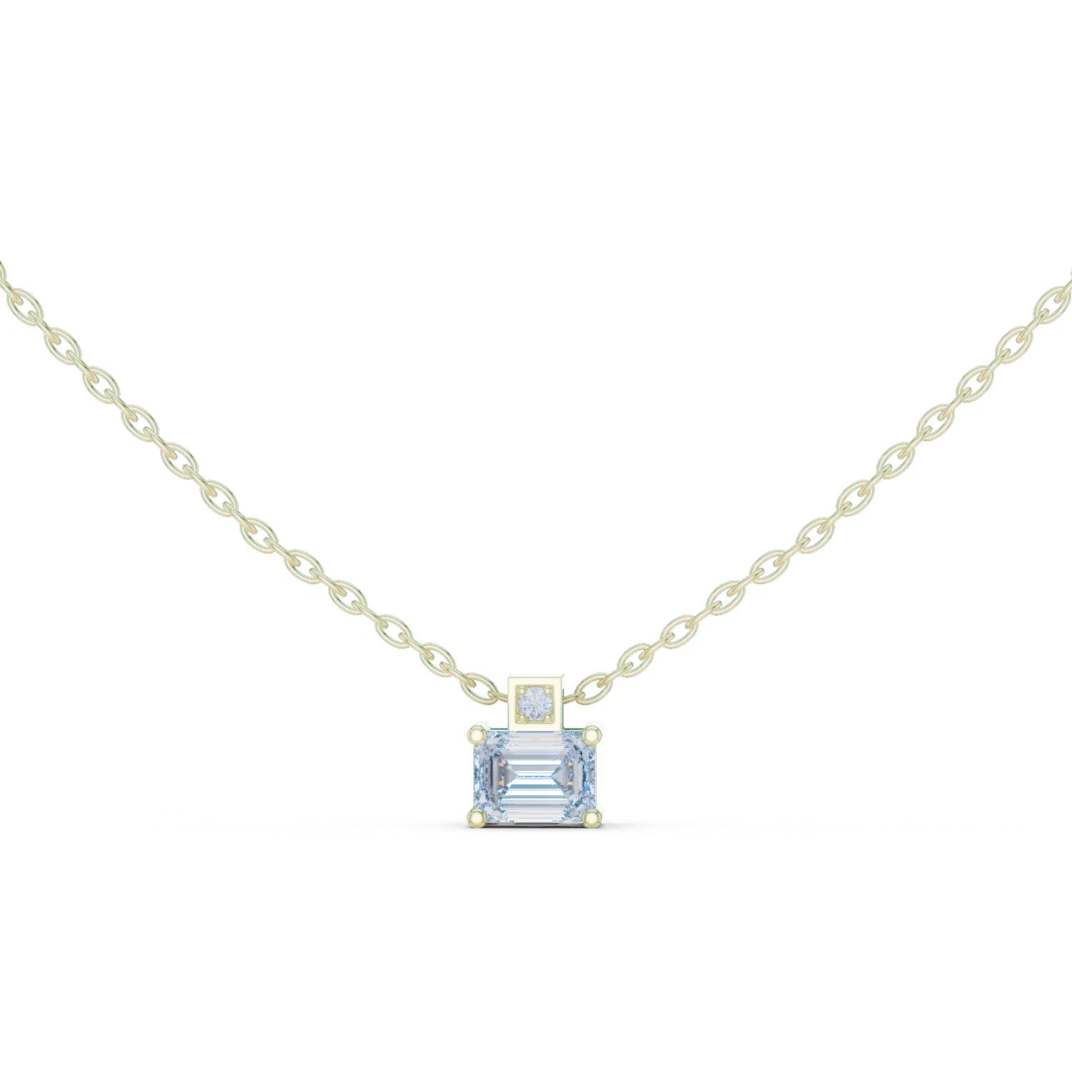 Emerald Lab Grown Diamond Pendant