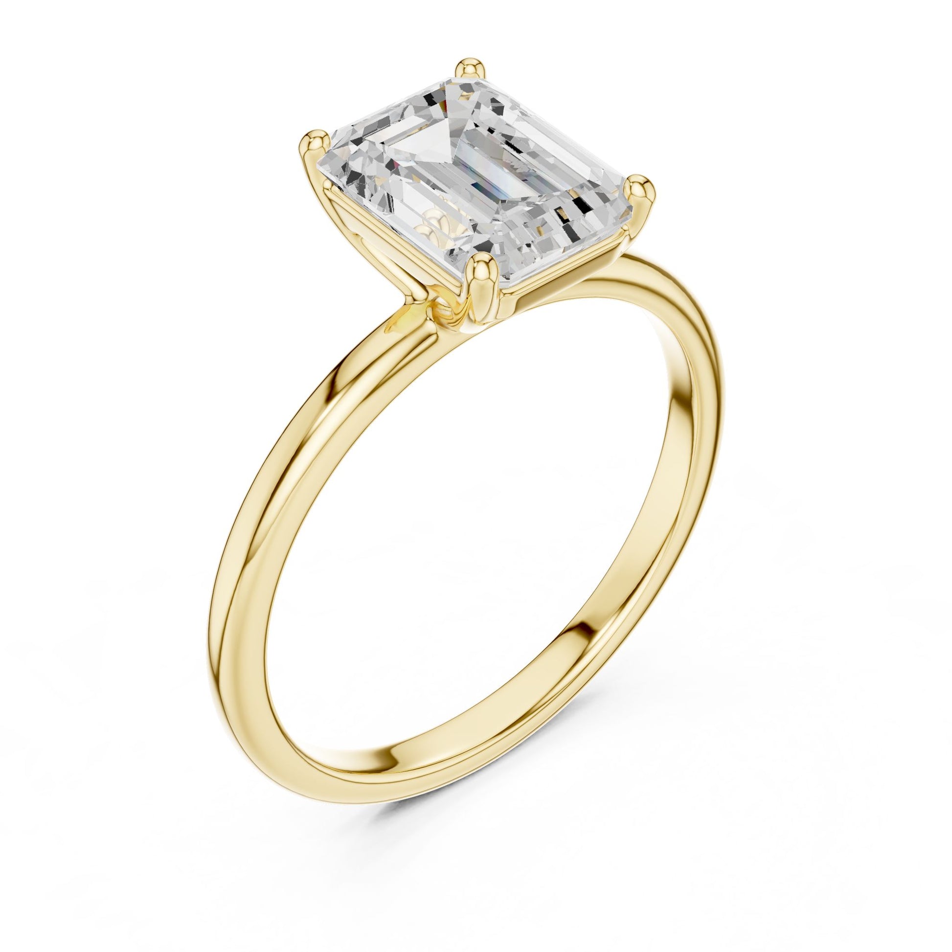 Women's Emerald Lab Grown Diamond Ring