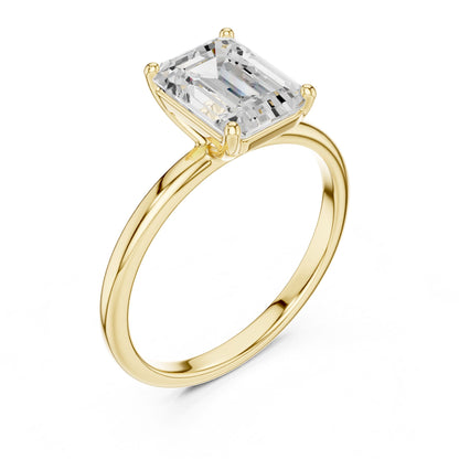 Women's Emerald Lab Grown Diamond Ring