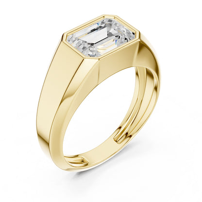 Men's Emerald Lab Grown Diamond Ring