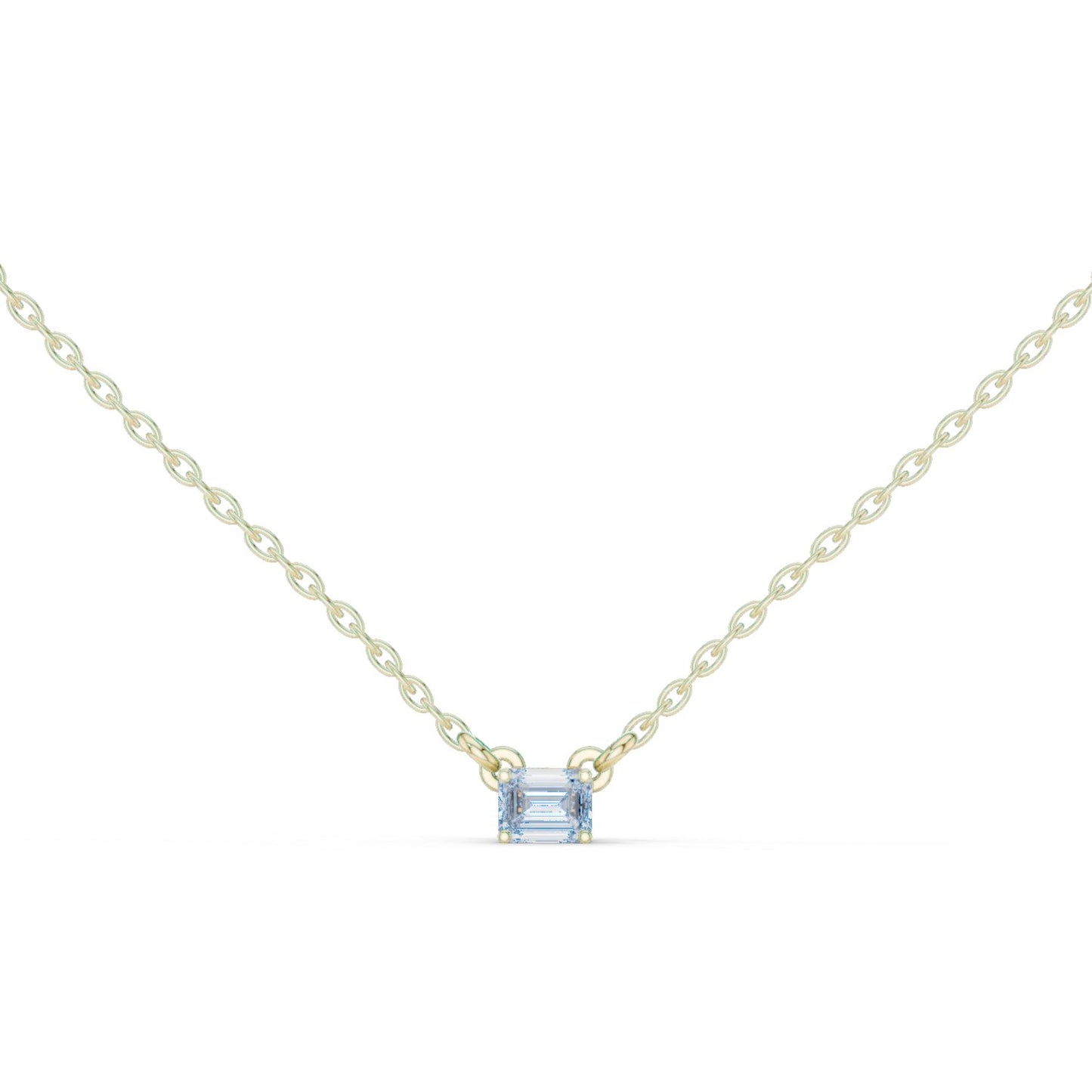 Emerald Lab Grown Diamond Pendant