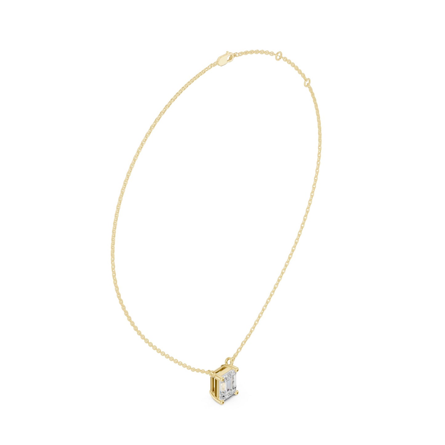 Emerald Lab Grown Diamond Pendant