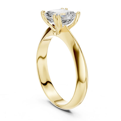 Emerald Lab Grown Diamond Solitaire Engagement Ring