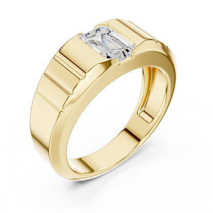 Men's Emerald Lab Grown Diamond Ring