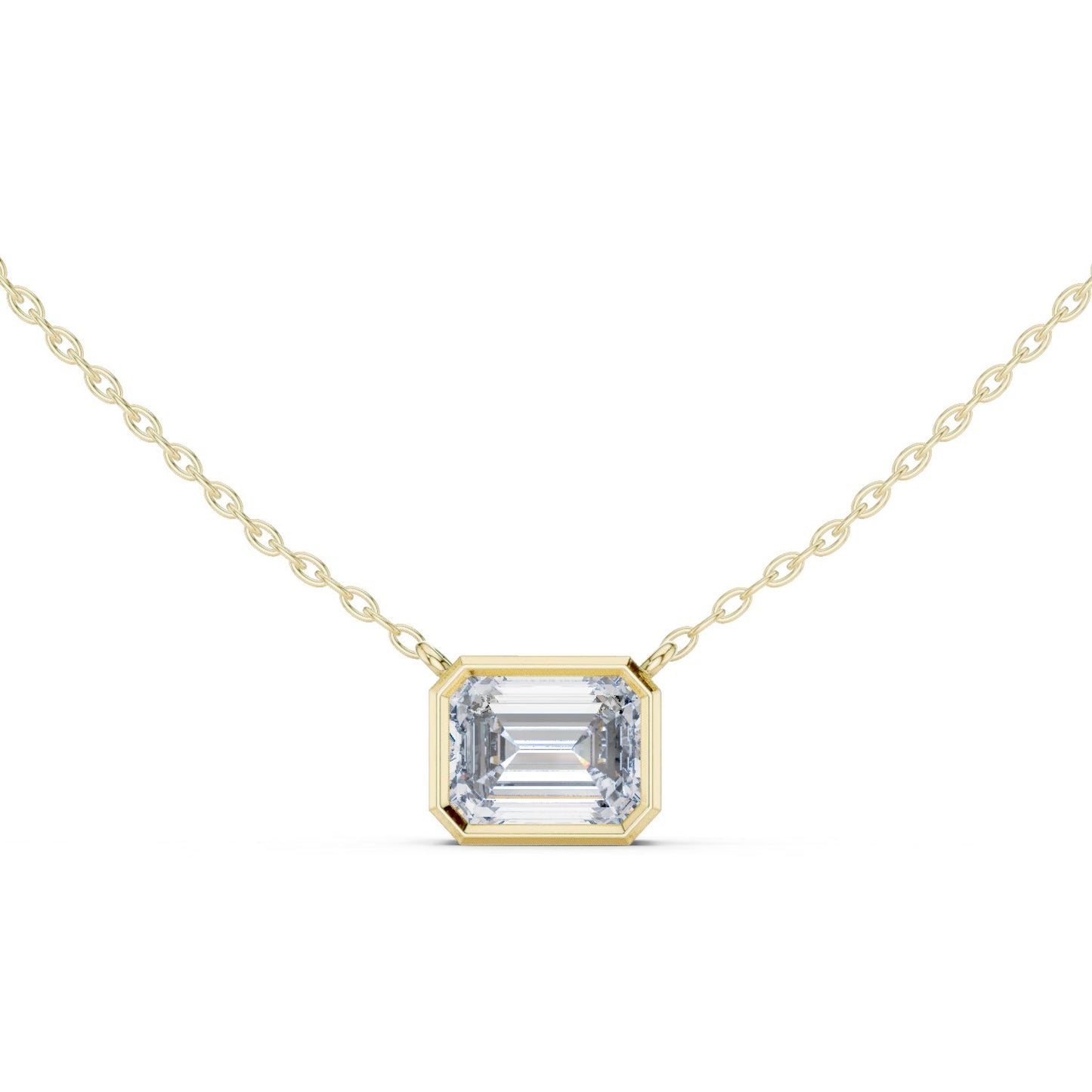 Emerald Lab Grown Diamond Pendant