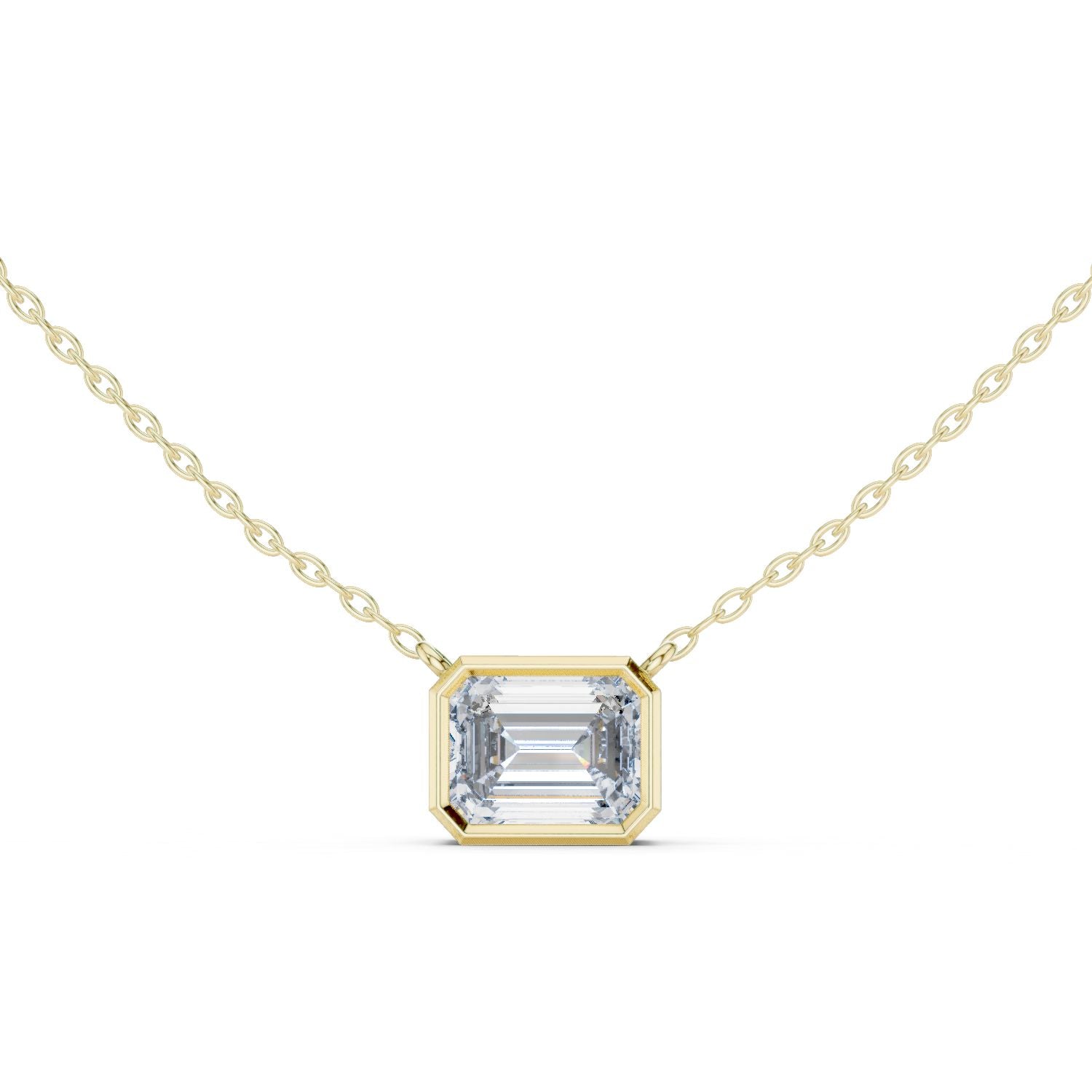 Emerald Lab Grown Diamond Pendant