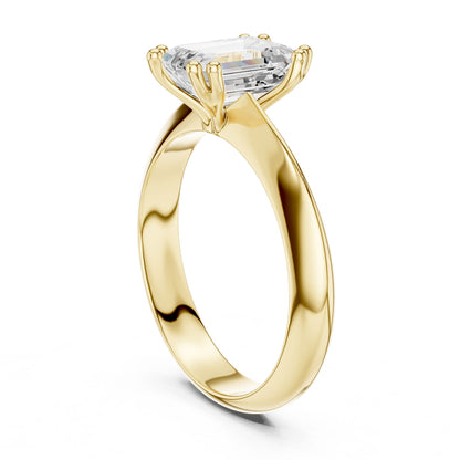 Emerald Lab Grown Diamond Solitaire Engagement Ring