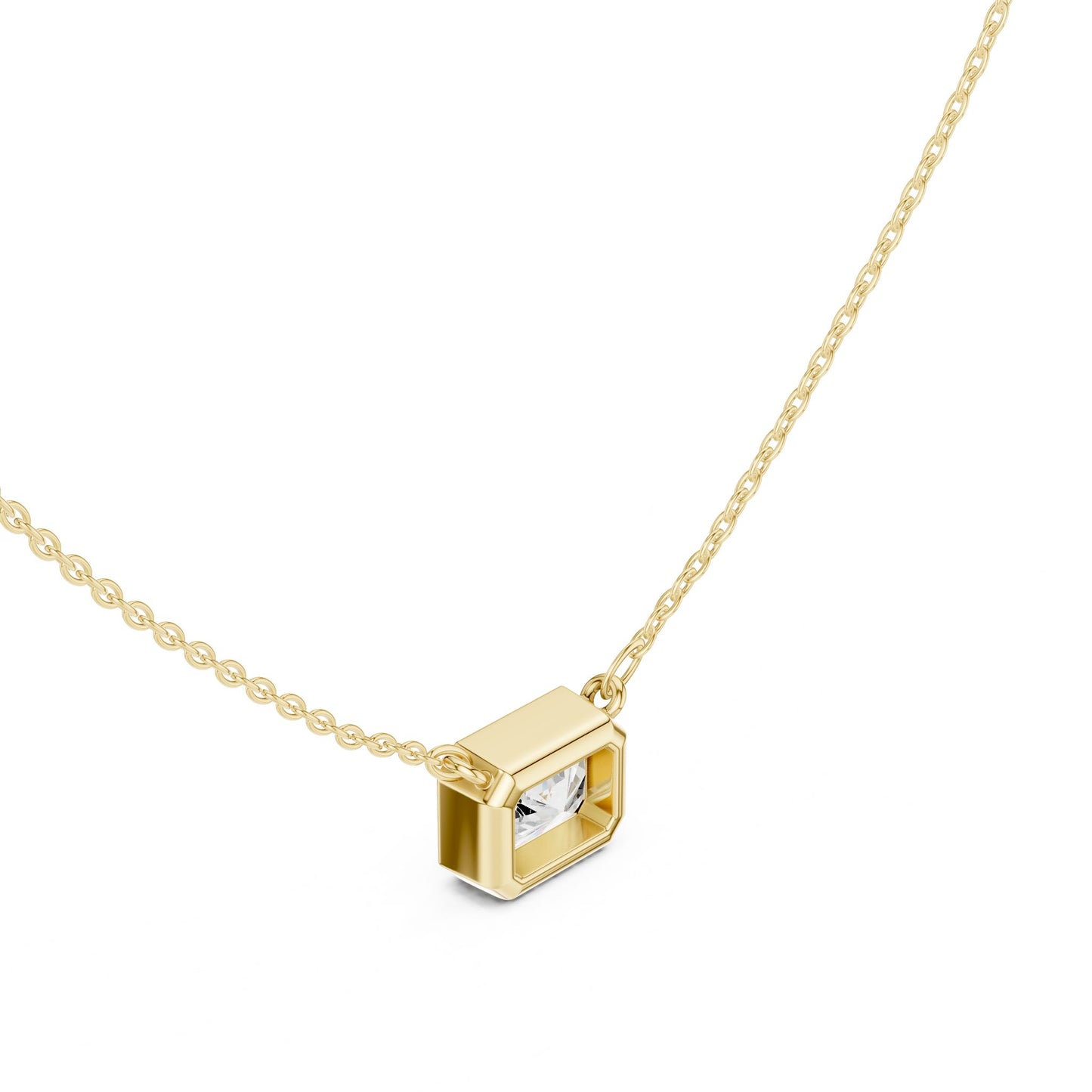 Emerald Lab Grown Diamond Pendant