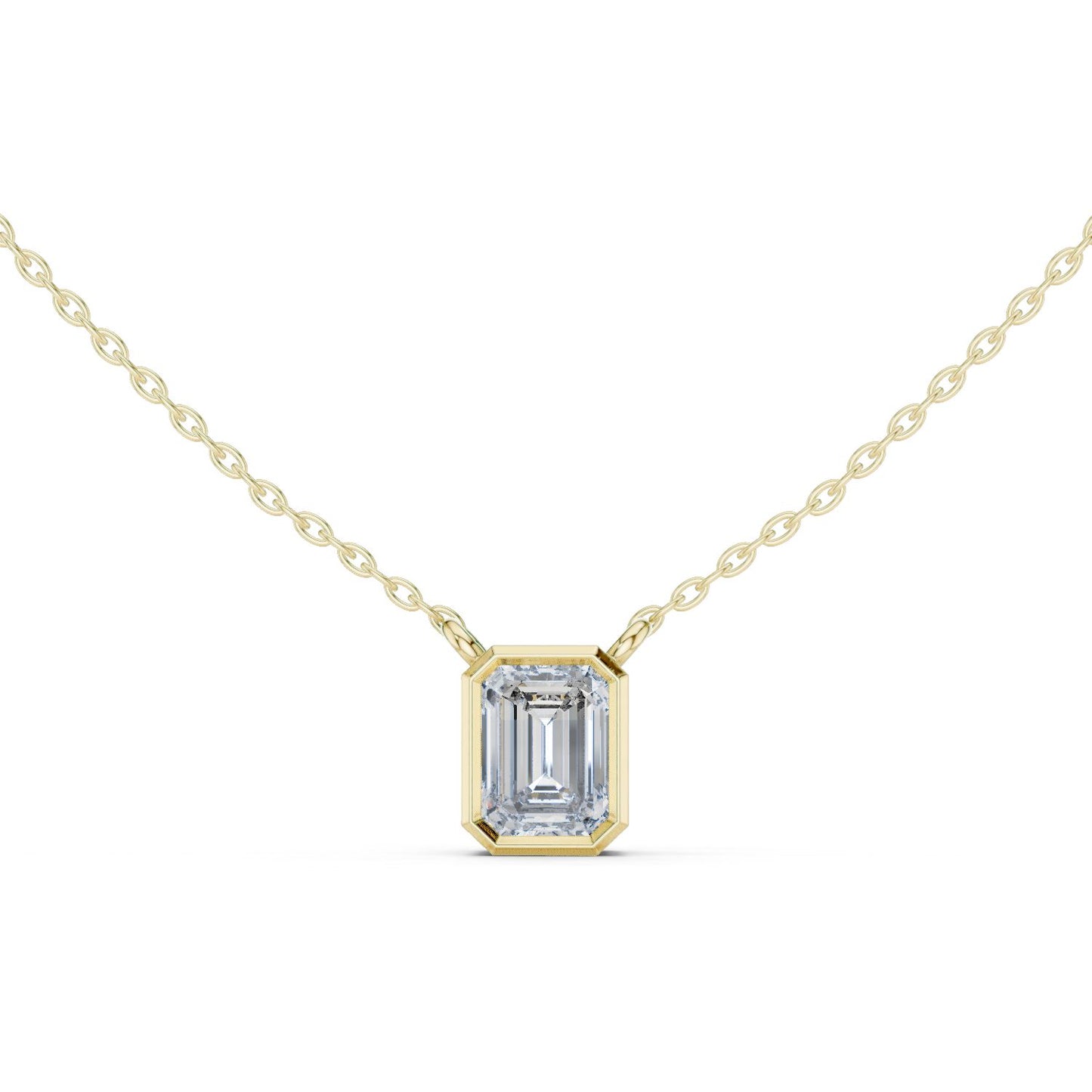 Emerald Lab Grown Diamond Pendant