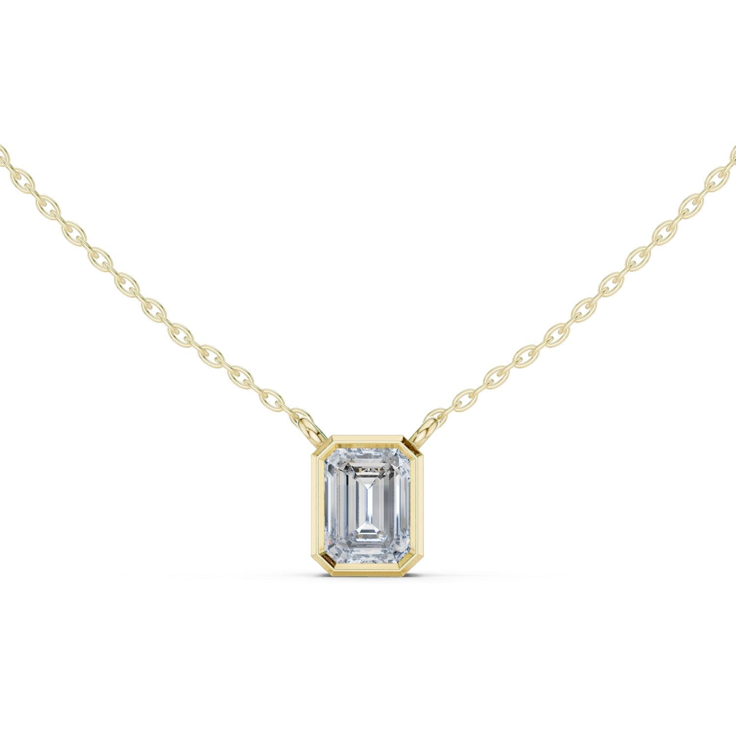 Emerald Lab Grown Diamond Pendant