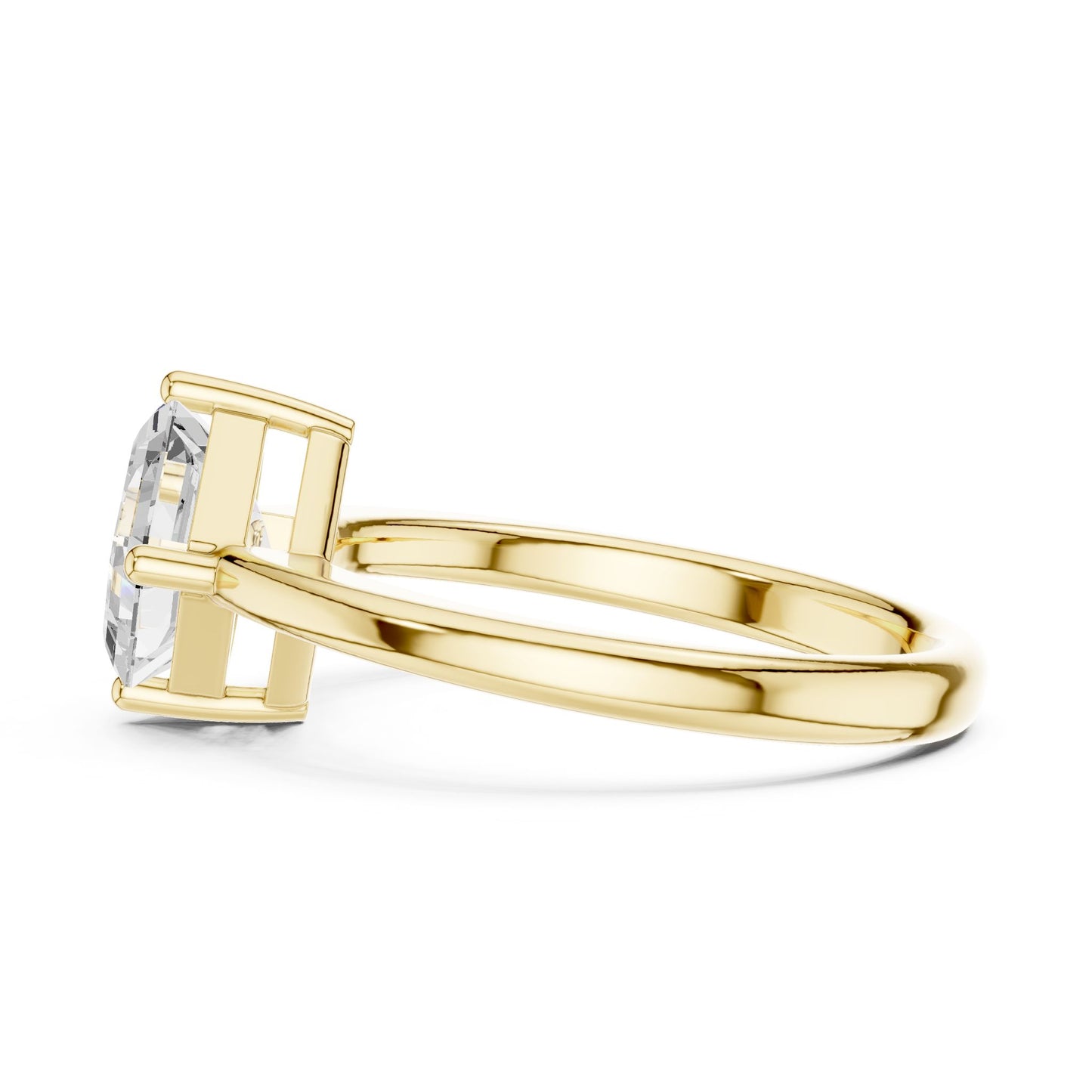 Emerald Lab Grown Diamond Solitaire Engagement Ring