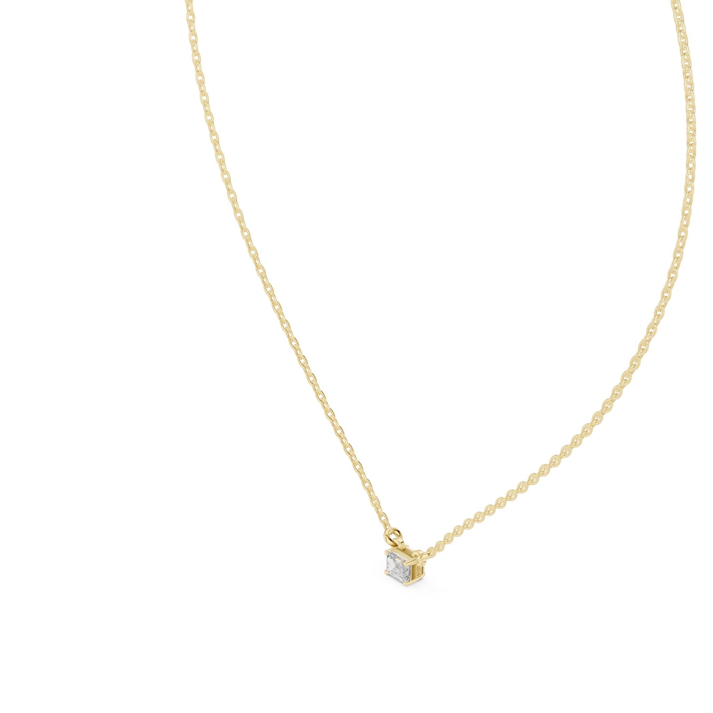 Emerald Lab Grown Diamond Pendant