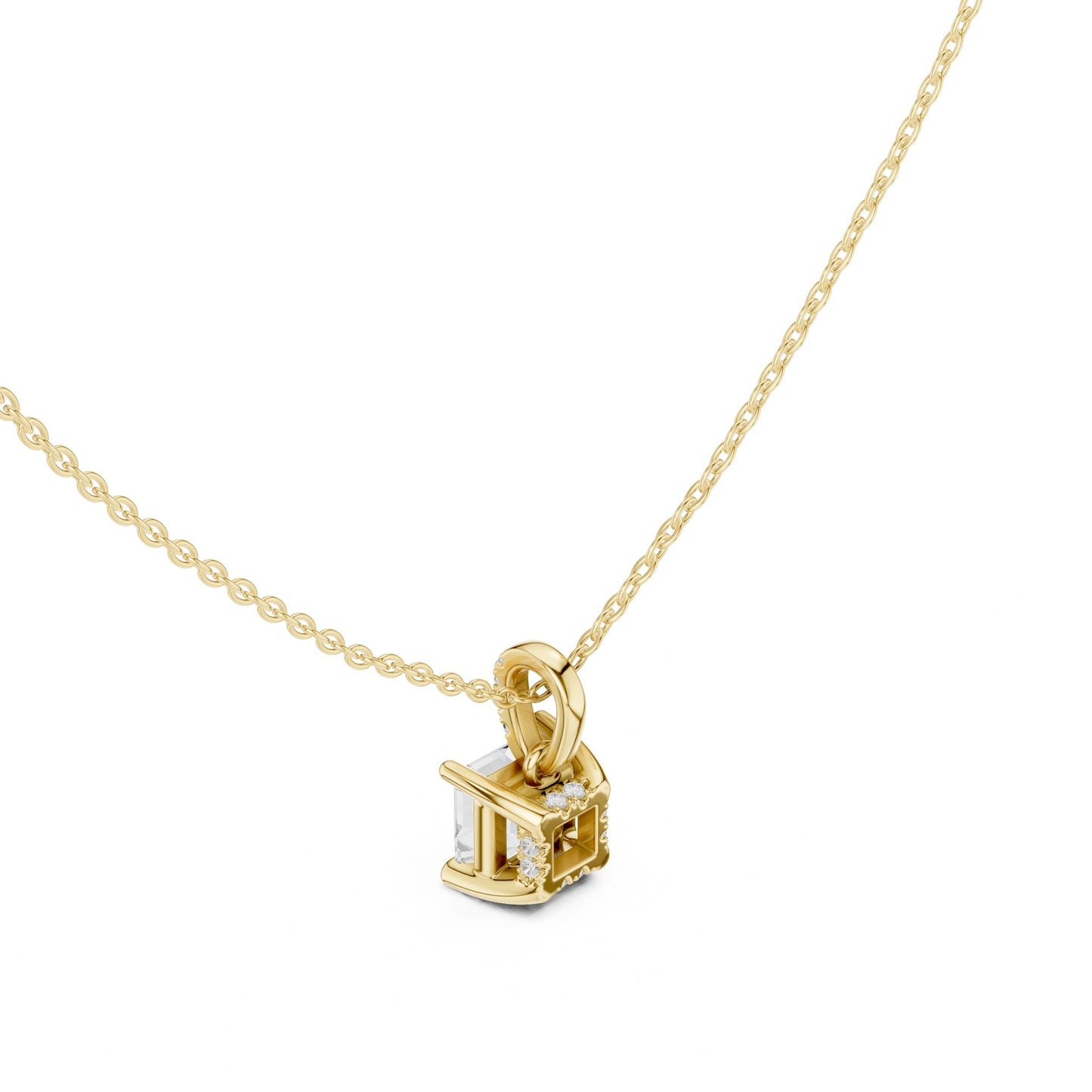 Emerald Lab Grown Diamond Pendant