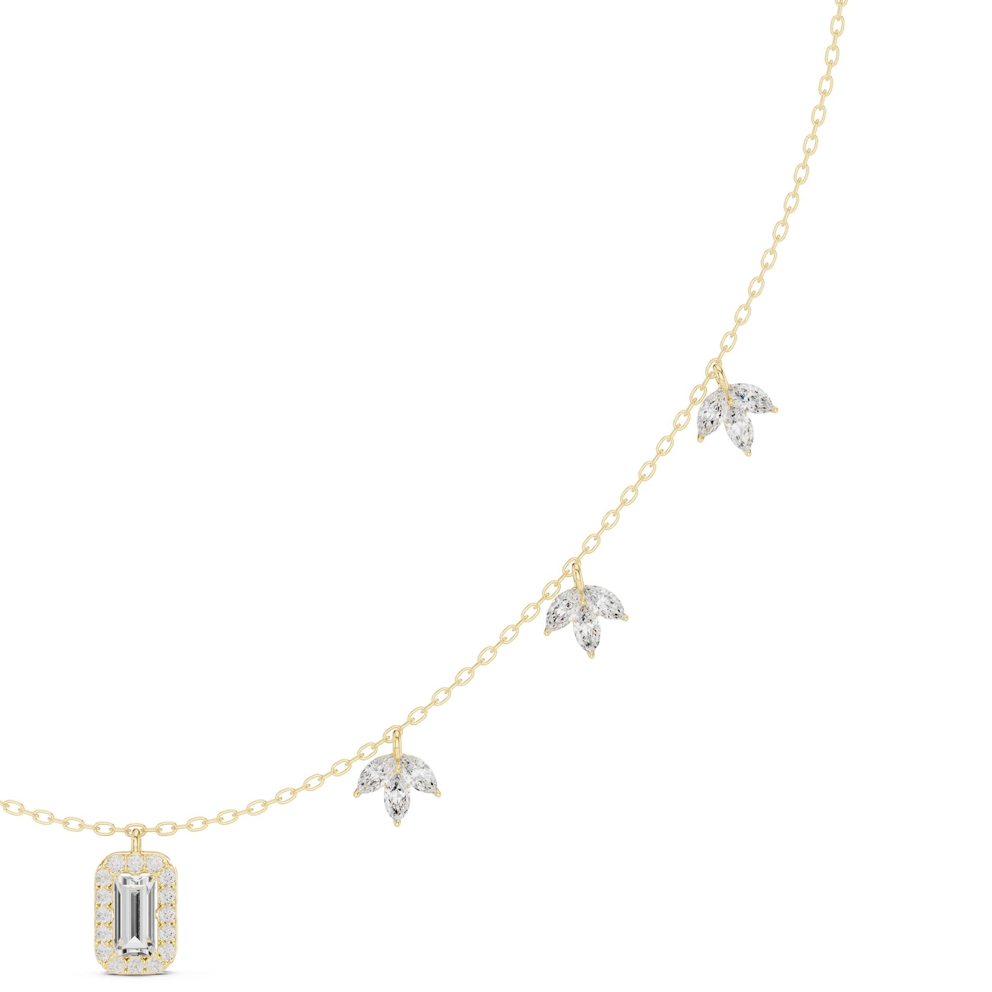 Emerald Lab Grown Diamond Pendant