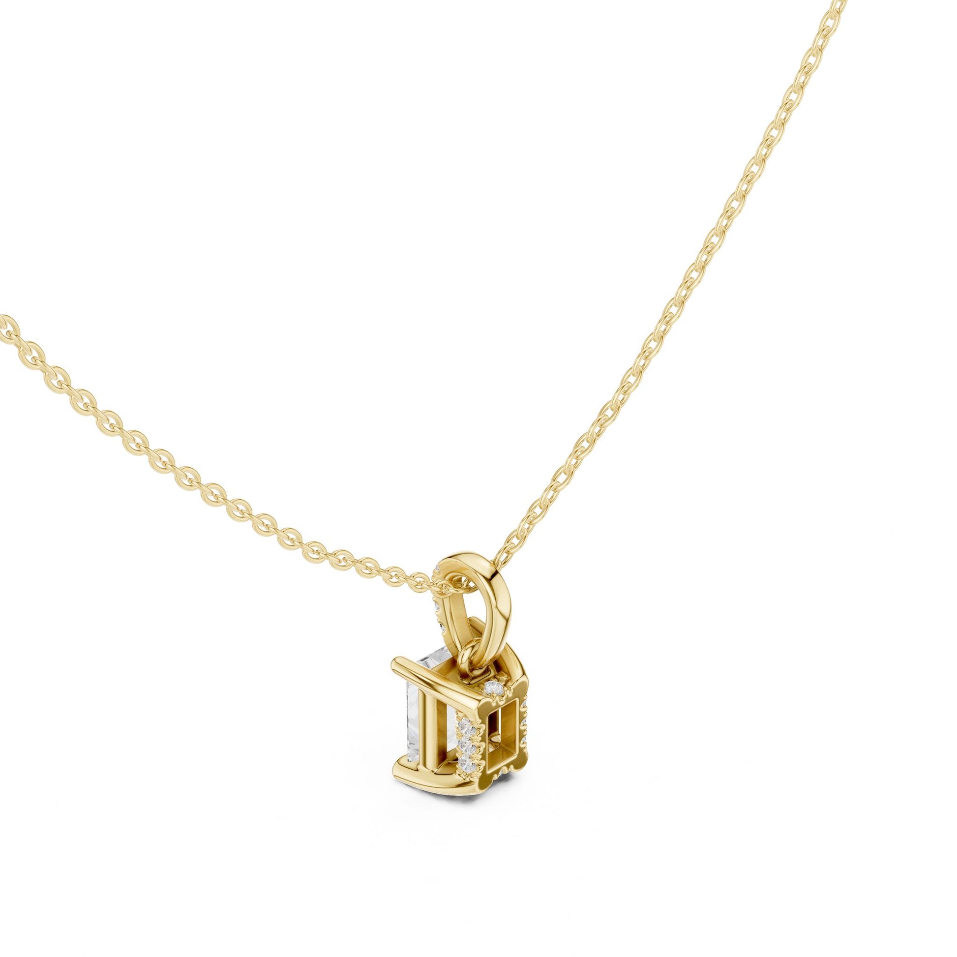 Emerald Lab Grown Diamond Pendant